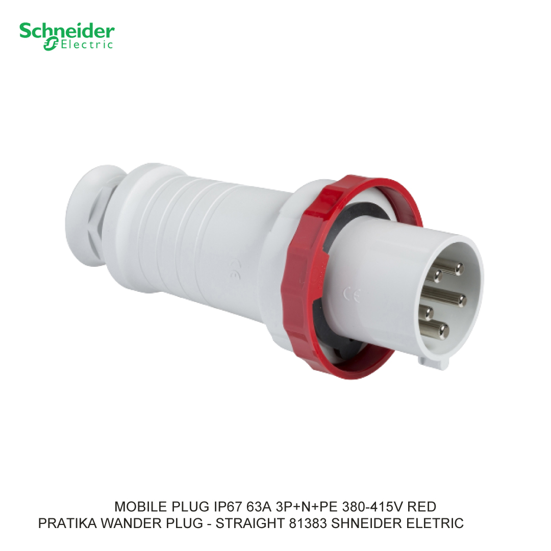 MOBILE PLUG IP67 63A 3P+N+PE 380-415V MERAH