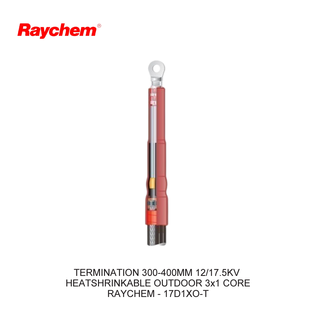 TERMINATION 300-400MM 12/17.5KV HEATSHRINKABLE OUTDOOR 3x1 CORE