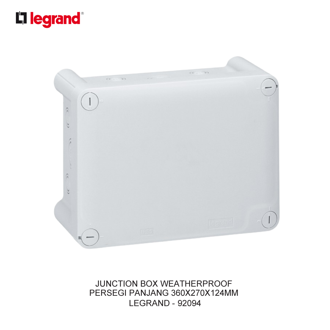JUNCTION BOX WEATHERPROOF PERSEGI PANJANG 360X270X124MM KNOCK