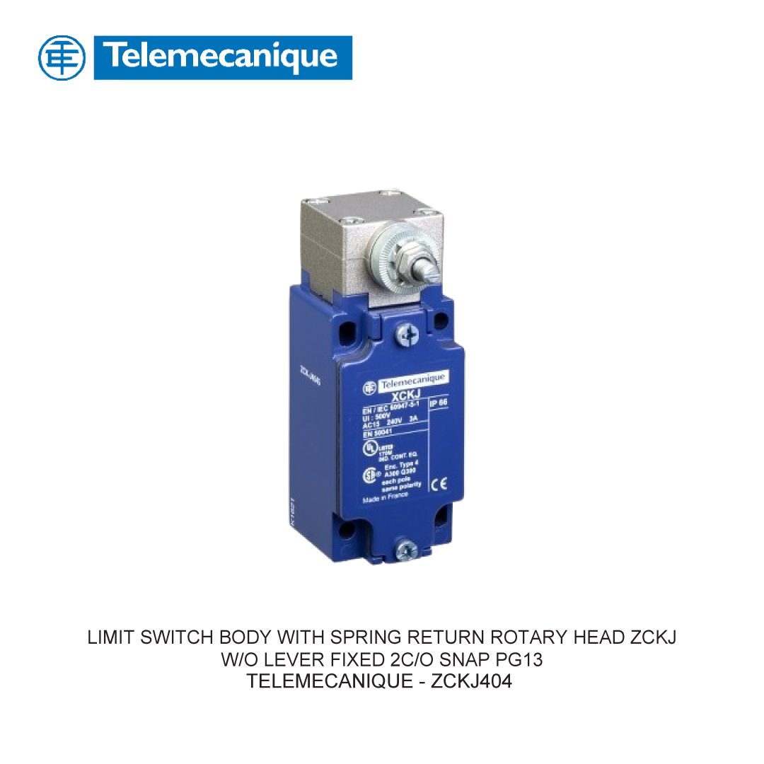 LIMIT SWITCH BODY WITH SPRING RETURN ROTARY HEAD ZCKJ W/O LEVER FIXED 2C/O SNAP PG13