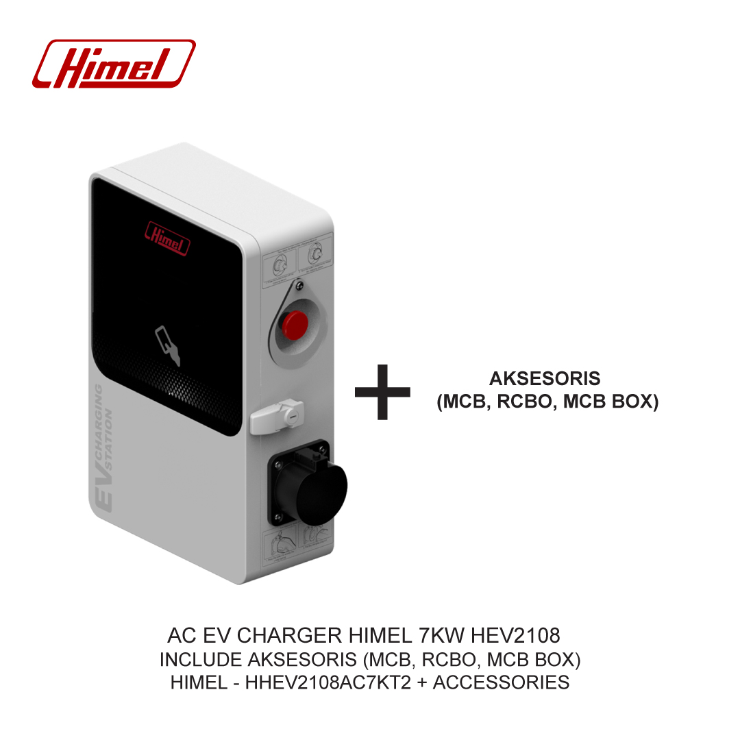 AC CHARGER HIMEL 7KW HEV2108 INCLUDE AKSESORIS (MCB, RCBO, MCB BOX)