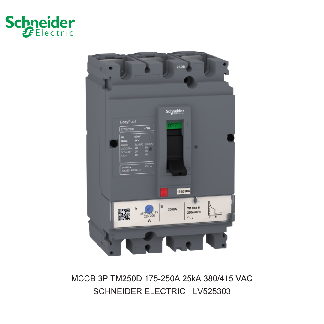 MCCB 3P TM250D 175-250A 25KA 380/415VAC