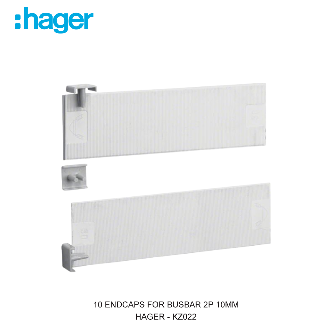 10 ENDCAPS FOR BUSBAR 2P 10MM