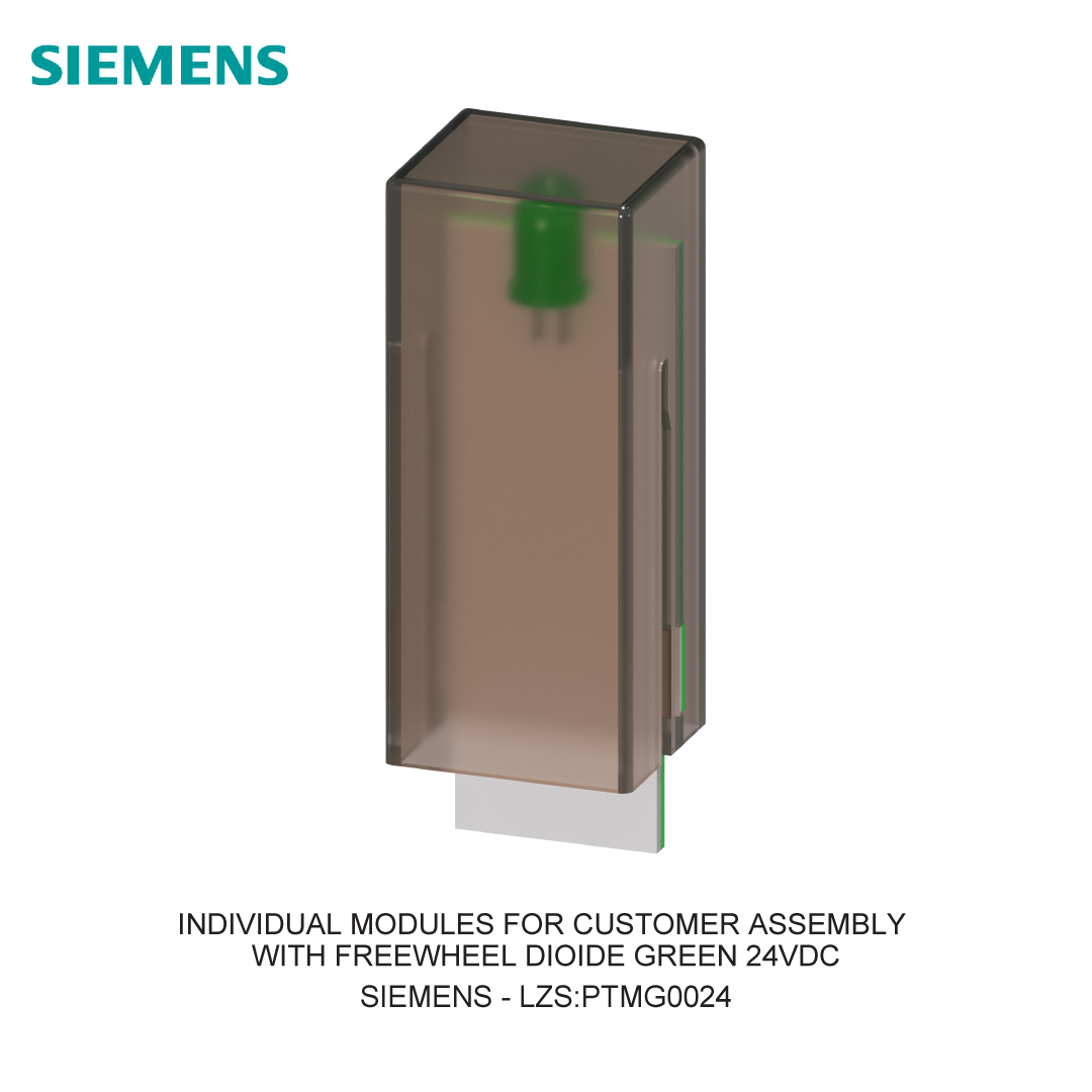INDIVIDUAL MODULES FOR CUSTOMER ASSEMBLY WITH FREEWHEEL DIOIDE GREEN 24VDC