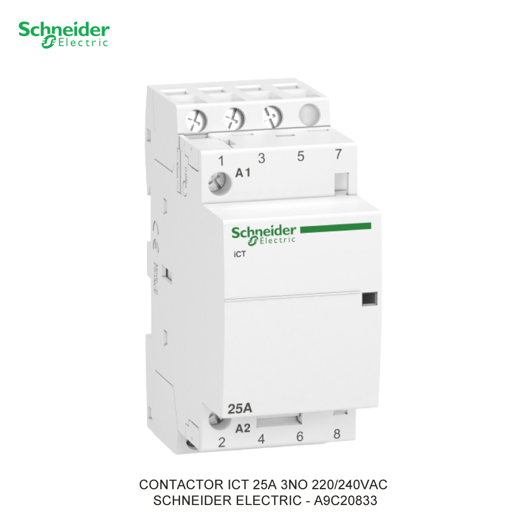 CONTACTOR ICT 25A 3NO 220/240VAC
