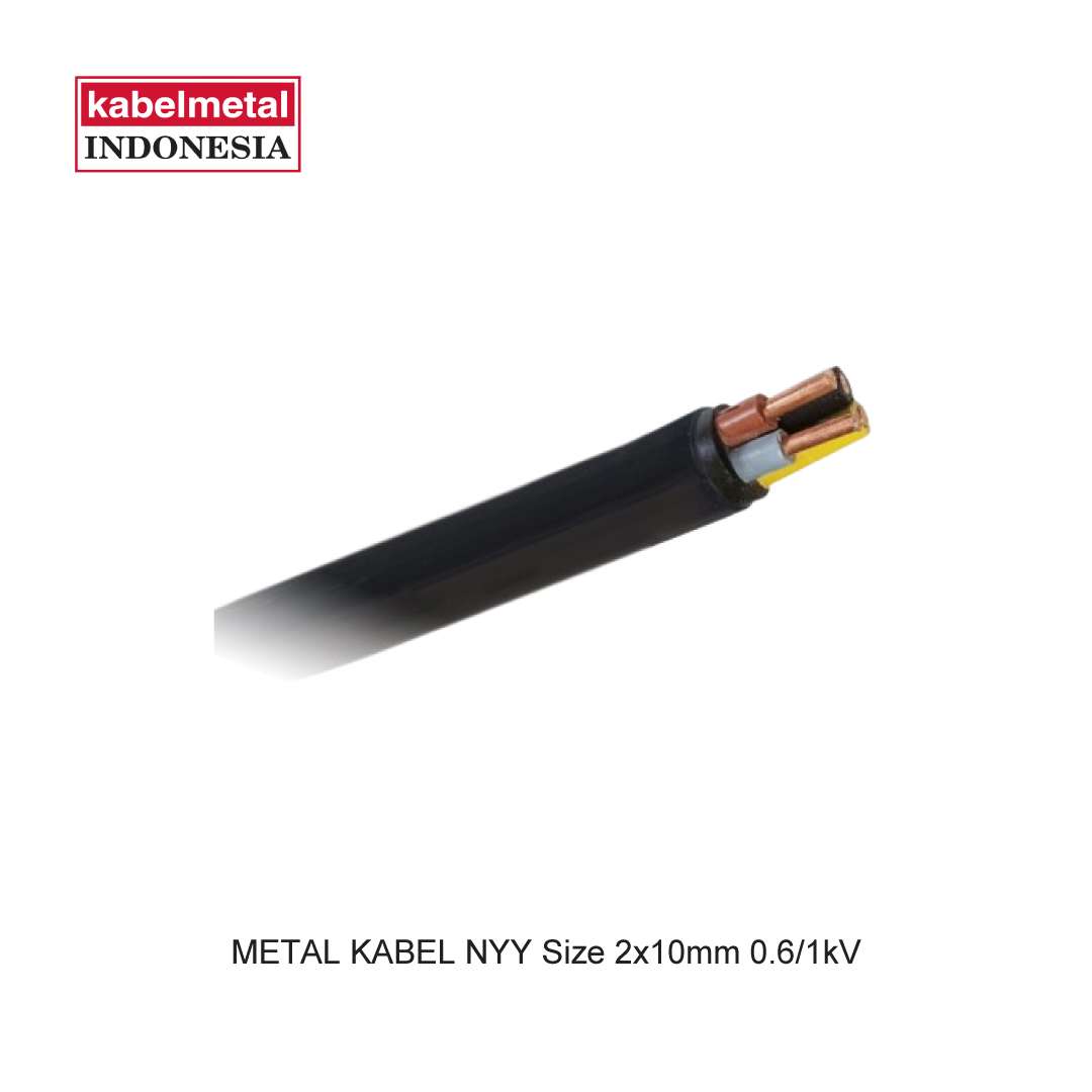 METAL CABLE NYY Size 2x10mm 0.6/1kV