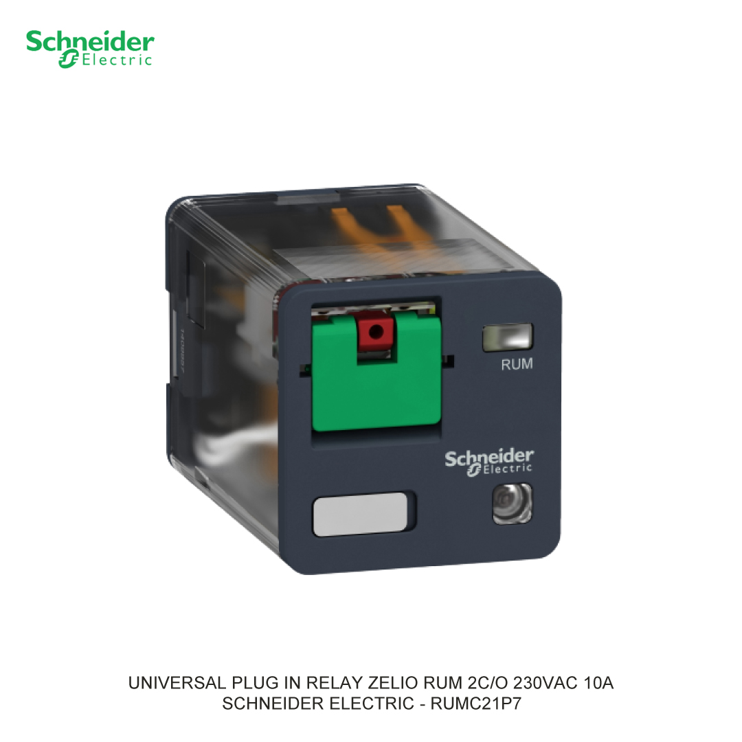 UNIVERSAL PLUG IN RELAY ZELIO RUM 2C/O 230VAC 10A SCHNEIDER ELECTRIC
