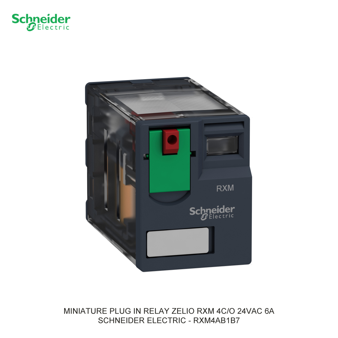 MINIATURE PLUG IN RELAY ZELIO RXM 4C/O 24VAC 6A SCHNEIDER ELECTRIC