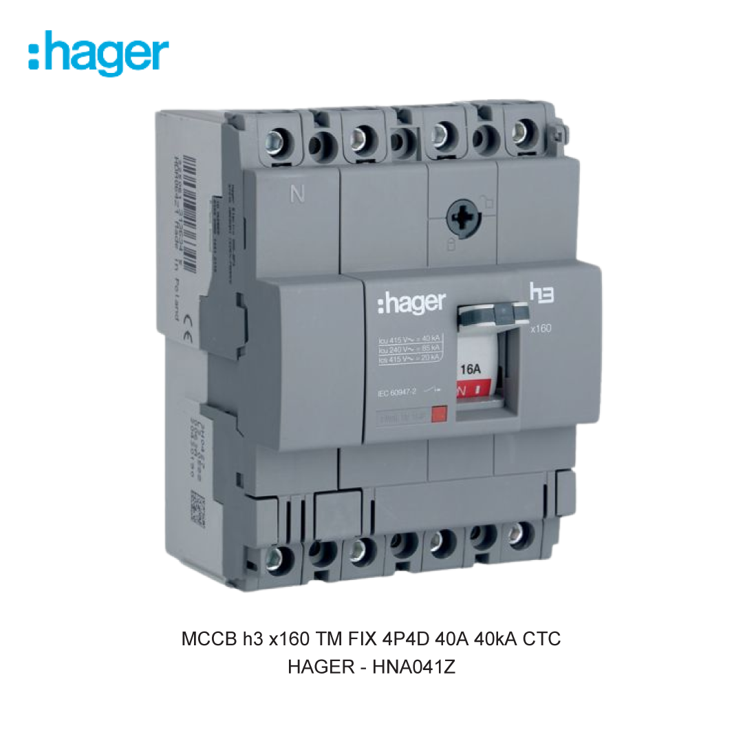 MCCB h3 x160 TM FIX 4P4D 40A 40kA CTC