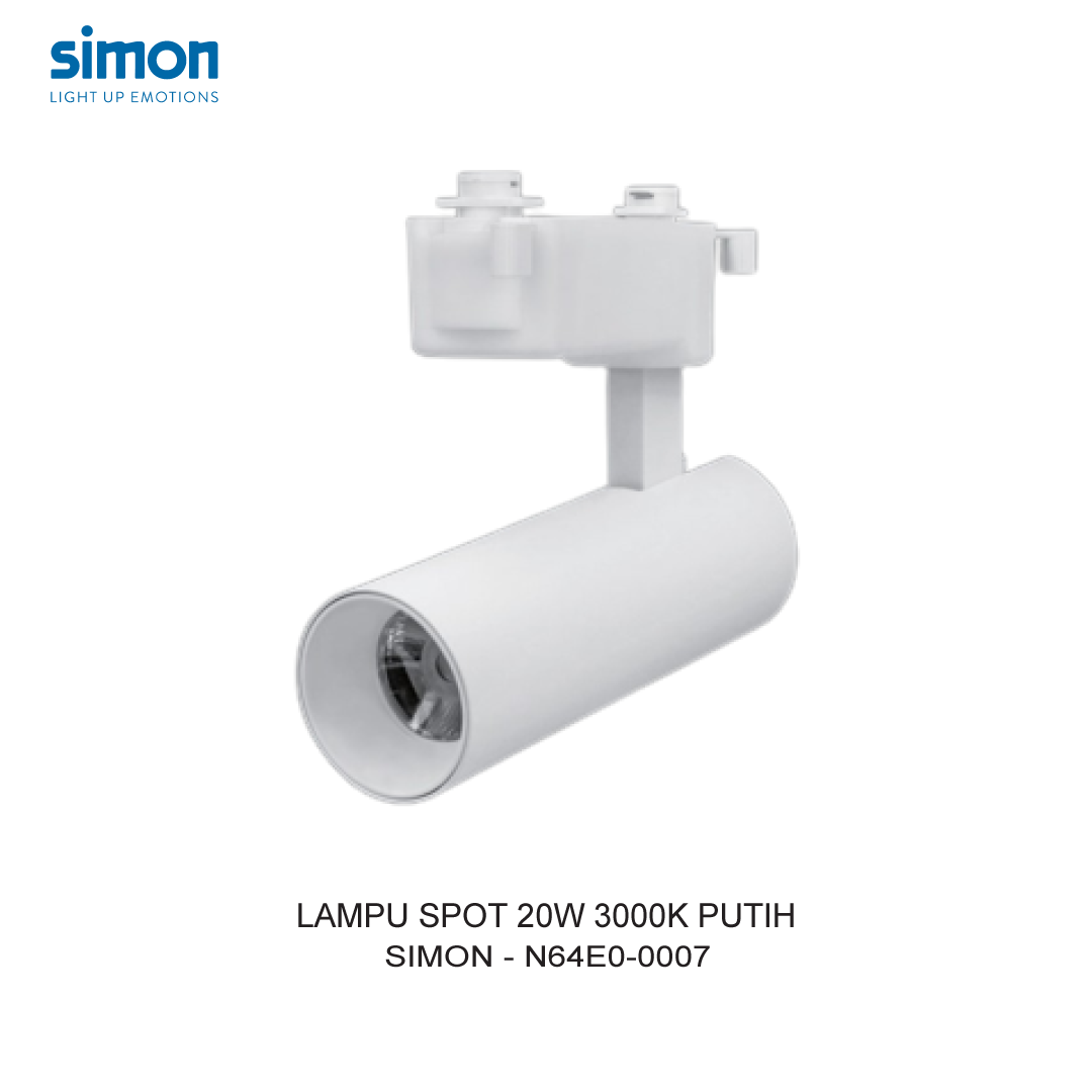 SIMON LED TRACKLIGHT 20W 3000K WHITE