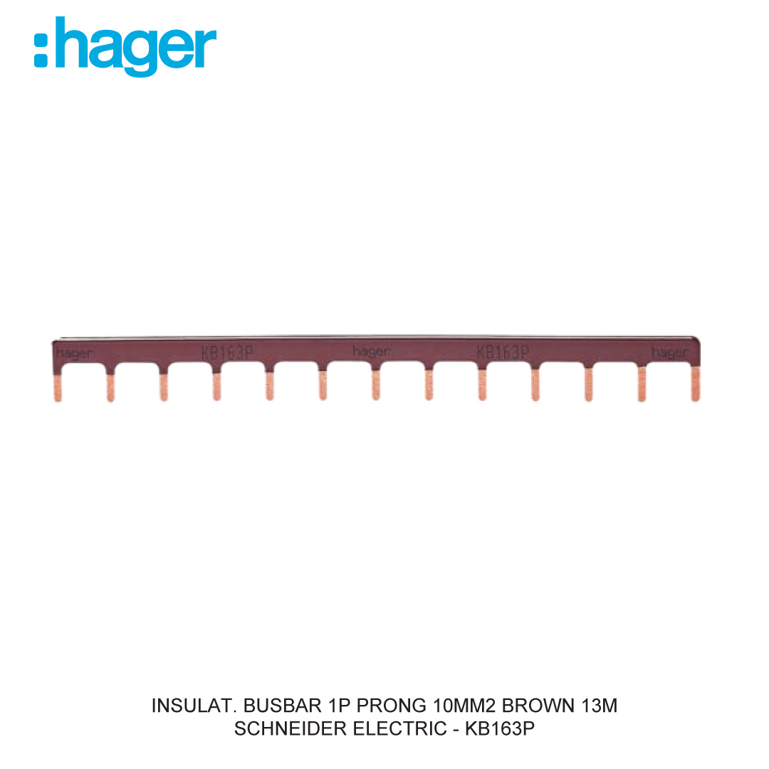 INSULATED BUSBAR 1P PRONG 10MM2 BROWN 13M