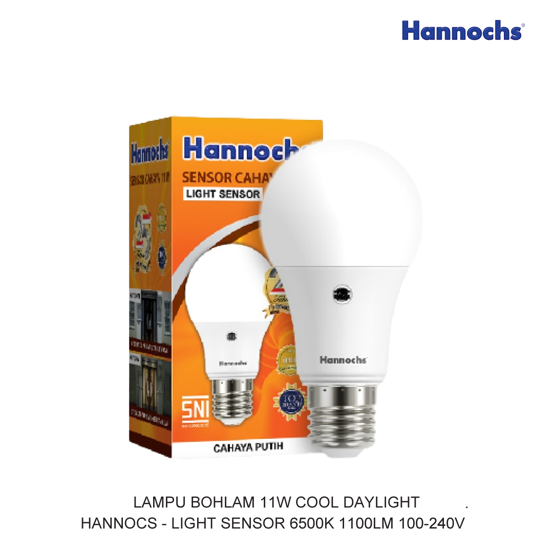 LED BULB LIGHT SENSOR 11W COOL DAYLIGHT HANNOCHS