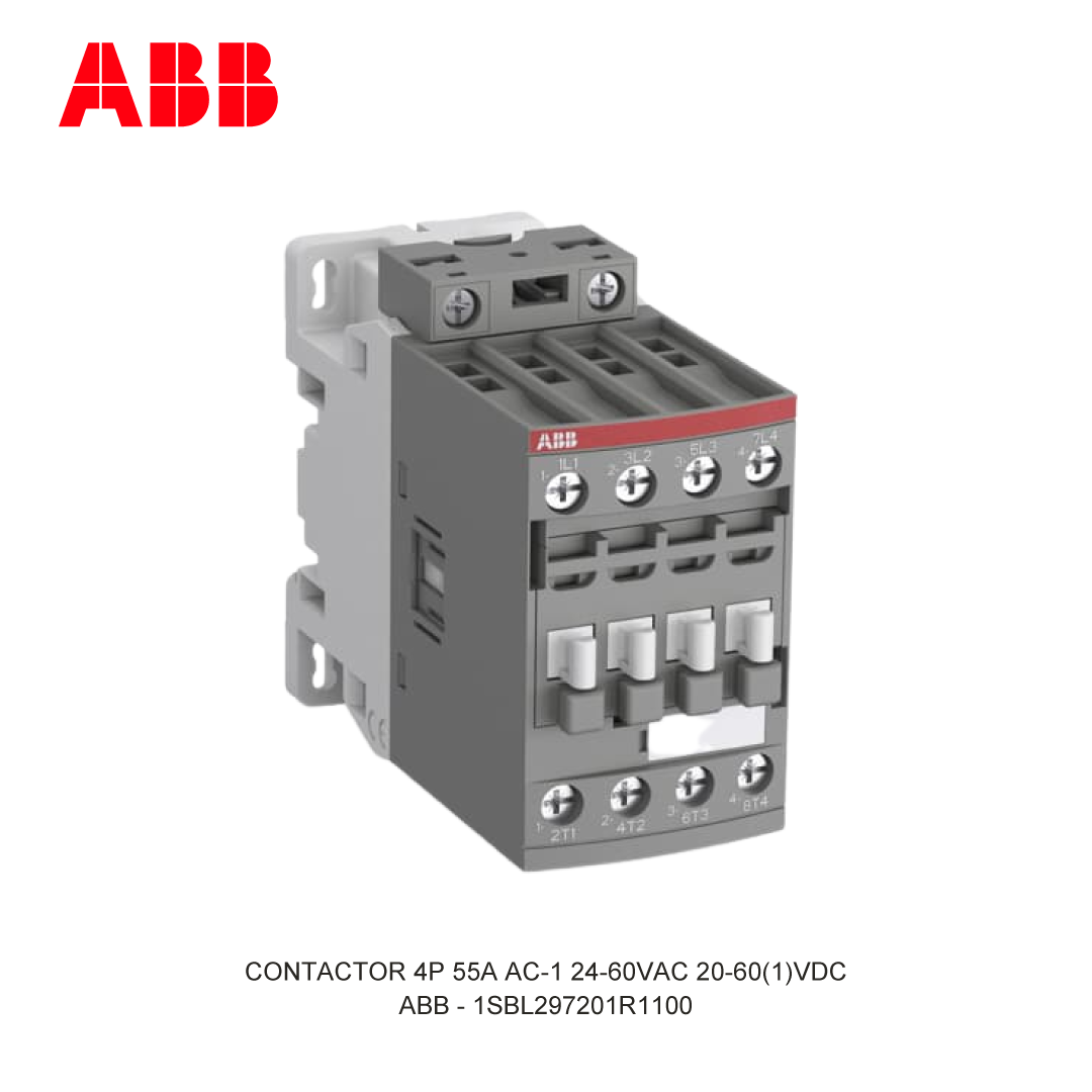 CONTACTOR 4P 55A AC-1 24-60VAC 20-60(1)VDC