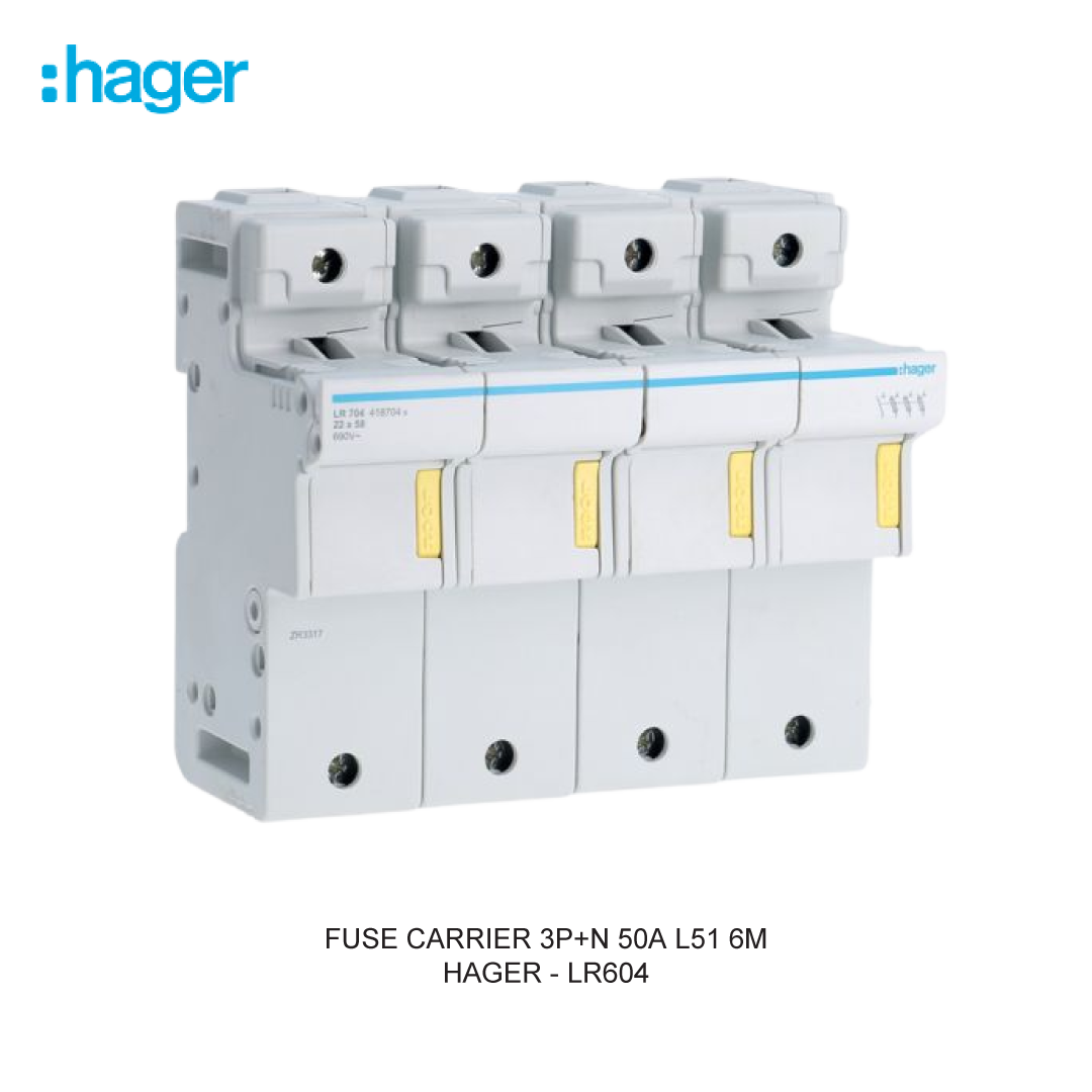 FUSE CARRIER 3P+N 50A L51 6M