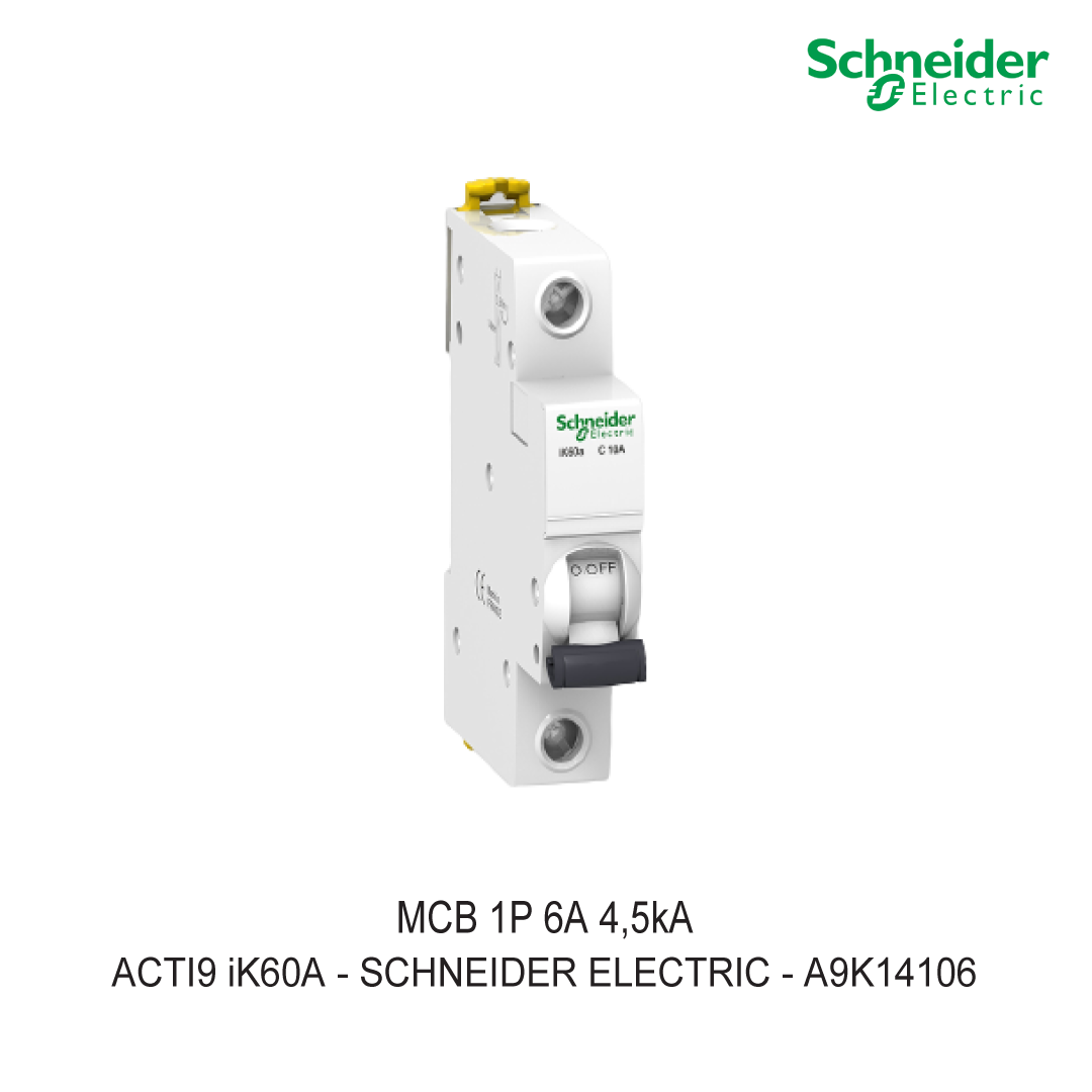 MCB 1P 6A 4,5kA CURVA C
