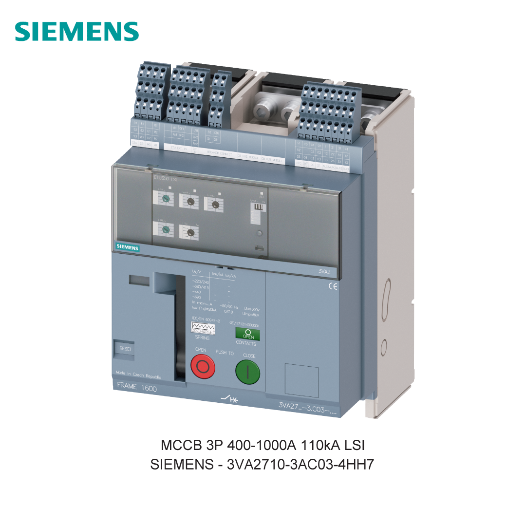 MCCB 3P 400-1000A 110kA LSI