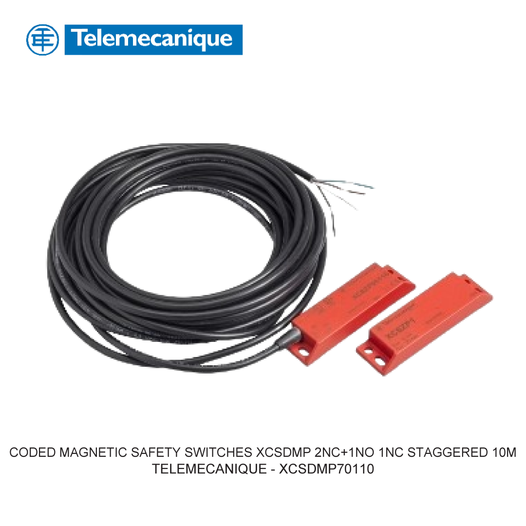 CODED MAGNETIC SAFETY SWITCHES XCSDMP 2NC+1NO 1NC STAGGERED 10M