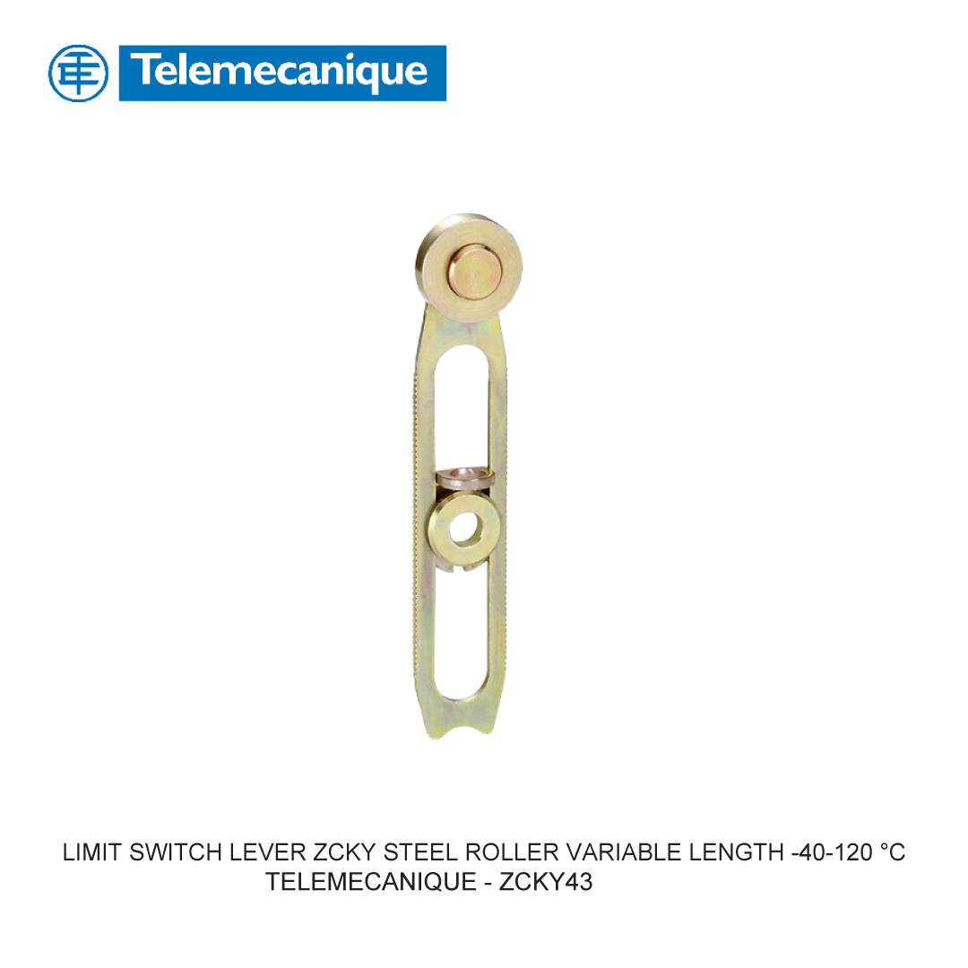 LIMIT SWITCH LEVER ZCKY STEEL ROLLER VARIABLE LENGTH -40-120 °C