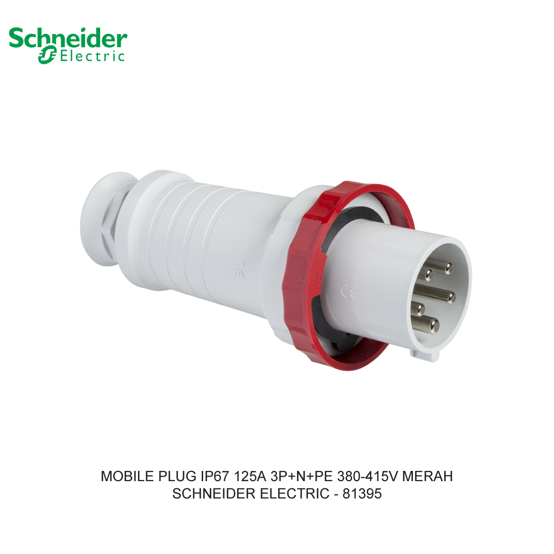 MOBILE PLUG IP67 125A 3P+N+PE 380-415V MERAH