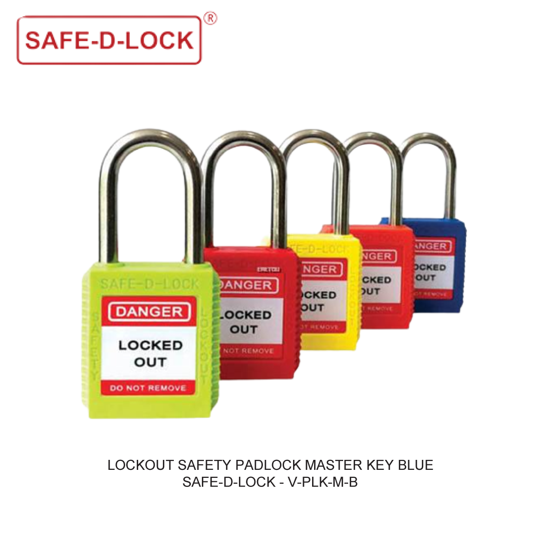 LOCKOUT SAFETY PADLOCK MASTER KEY BLUE