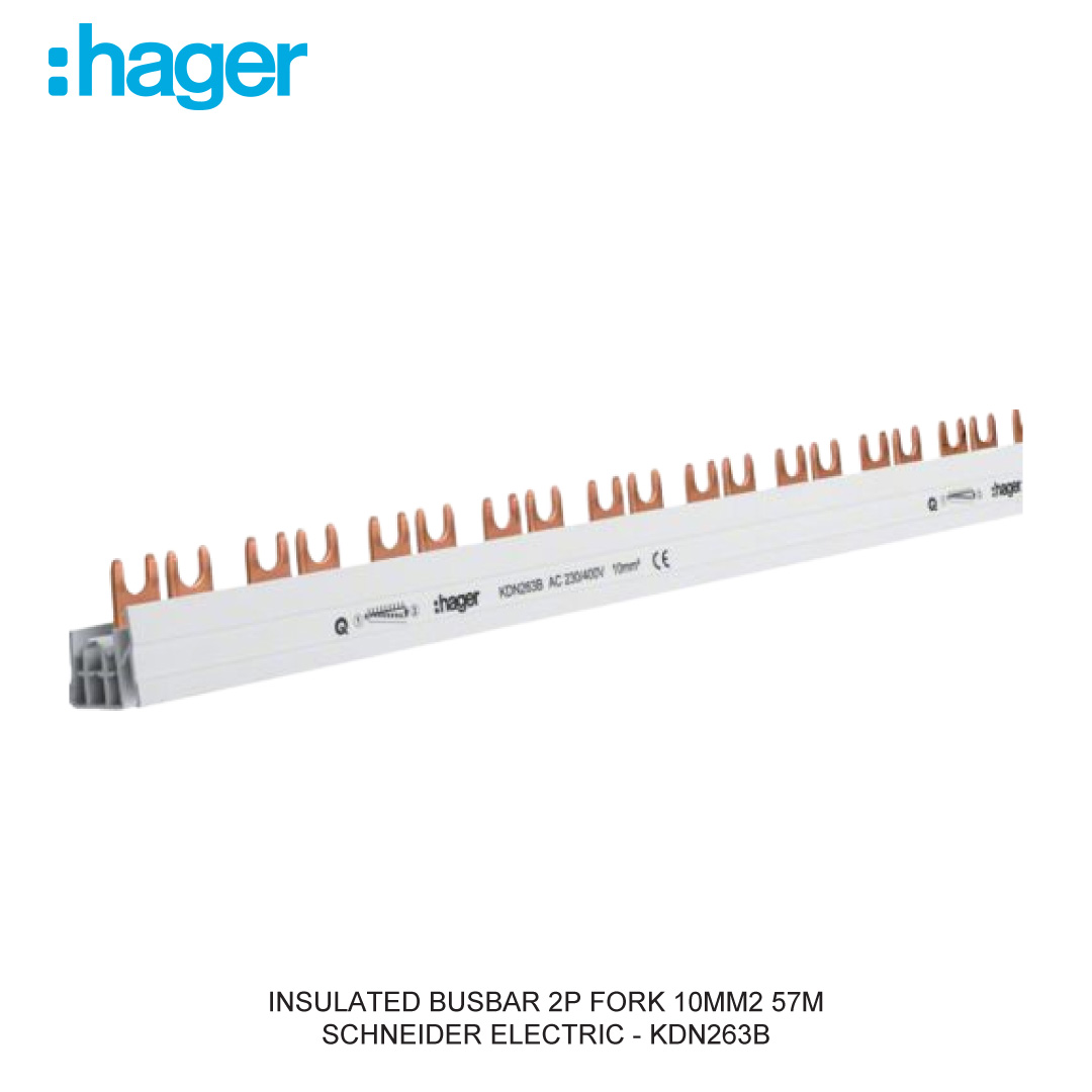 INSULATED BUSBAR 2P FORK 10MM2 57M