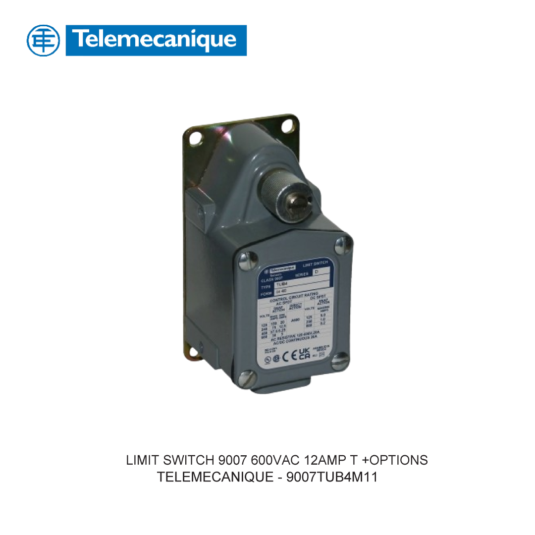 LIMIT SWITCH 9007 600VAC 12AMP T +OPTIONS