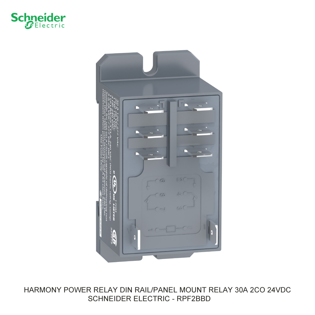 HARMONY POWER RELAY DIN RAIL/PANEL MOUNT RELAY 30A 2CO 24VDC