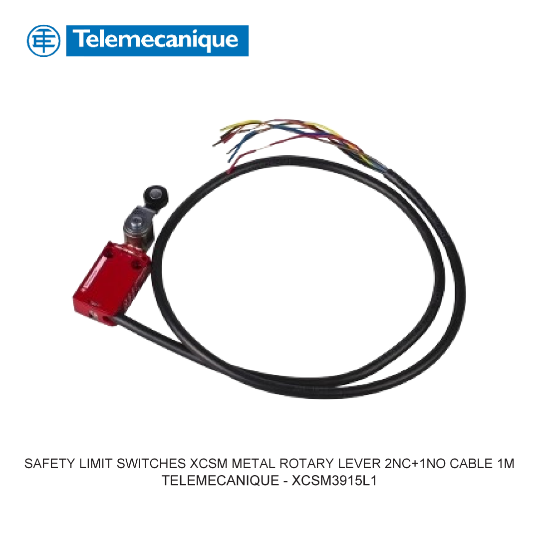SAFETY LIMIT SWITCHES XCSM METAL ROTARY LEVER 2NC+1NO CABLE 1M