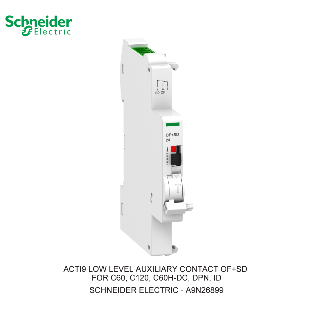 ACTI9 LOW LEVEL AUXILIARY CONTACT OF+SD FOR C60, C120, C60H-DC, DPN, ID