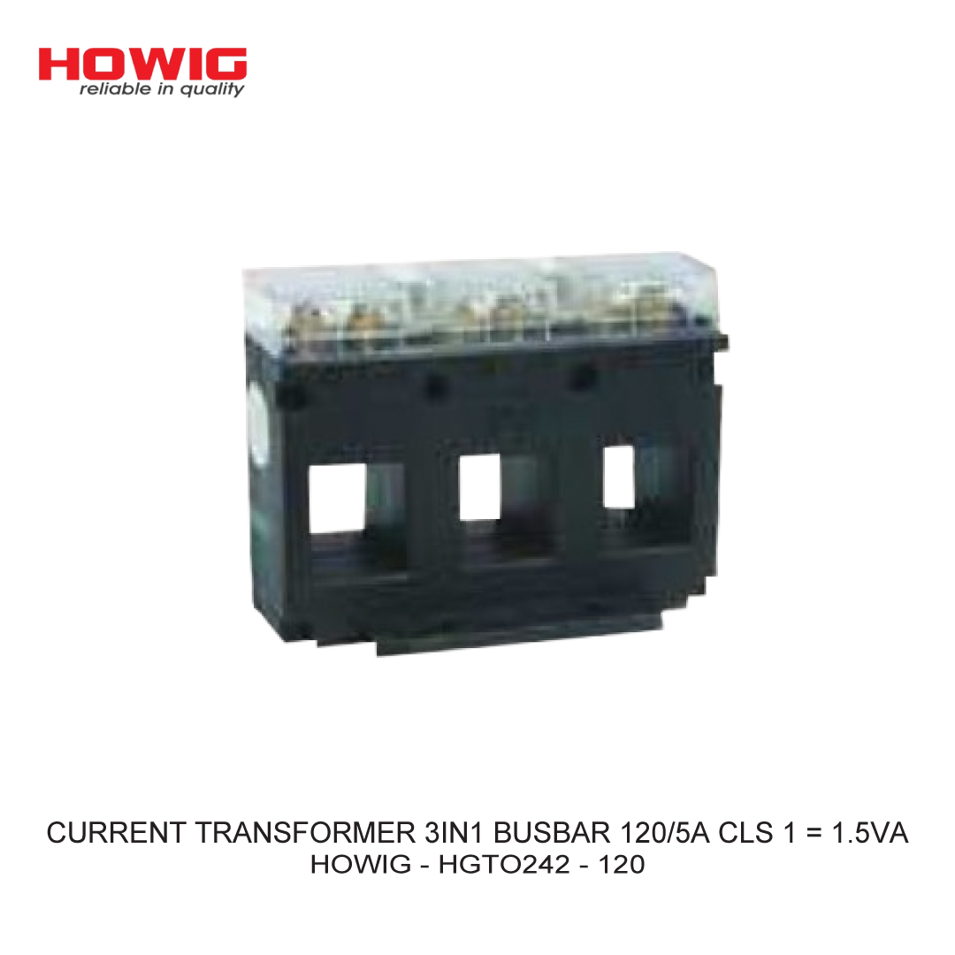 CURRENT TRANSFORMER 3IN1 BUSBAR 120/5A CLS 1 = 1.5VA