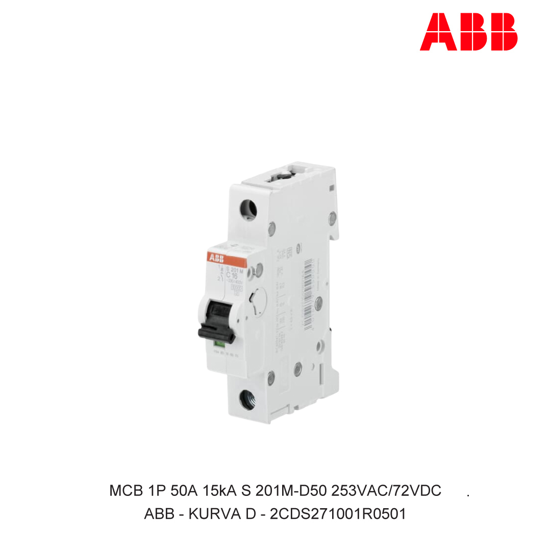 MCB 1P 50A 15kA KURVA D