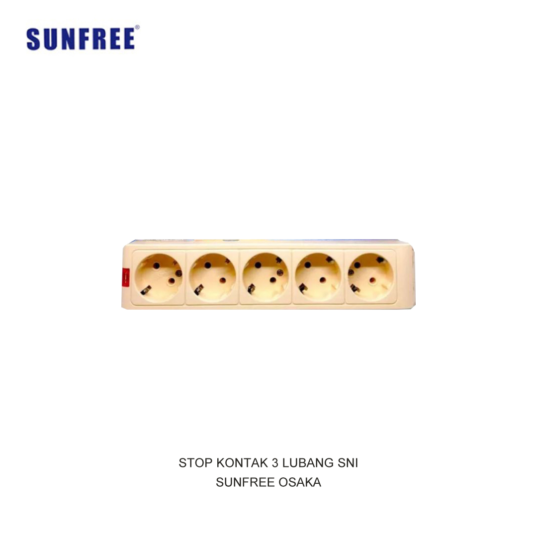 SUNFREE 3 GANG SOCKET SNI