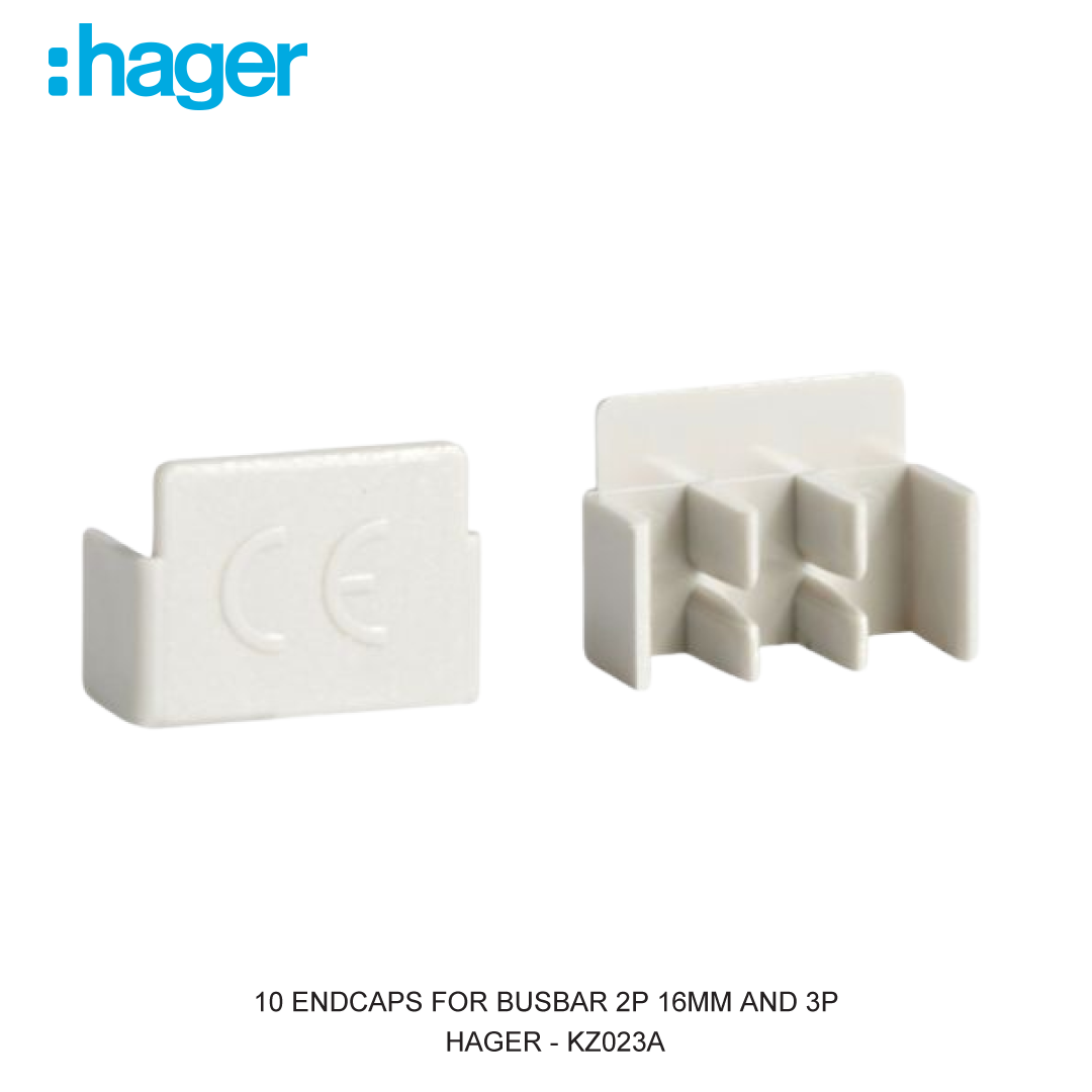 10 ENDCAPS FOR BUSBAR 2P 16MM AND 3P