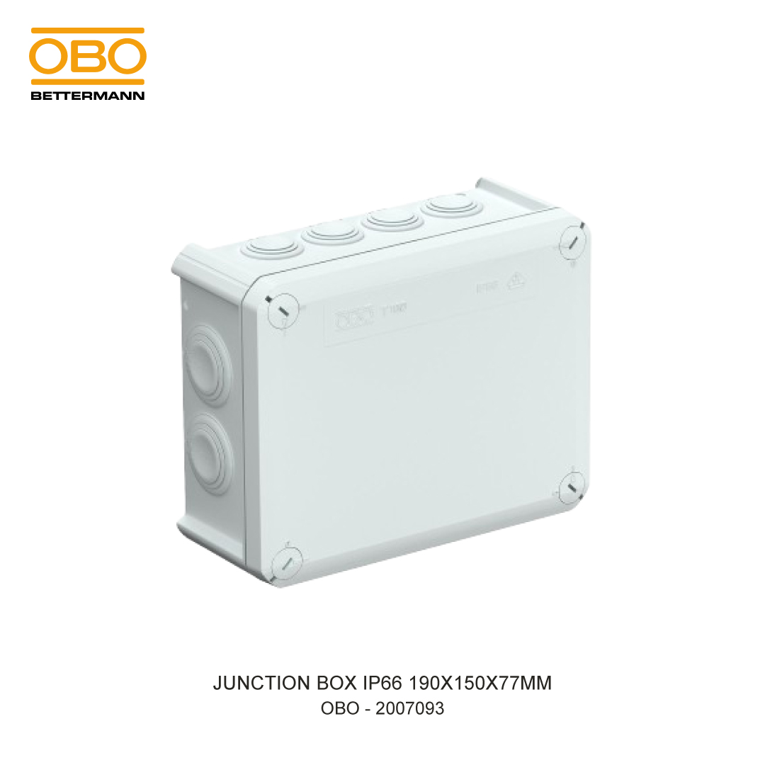JUNCTION BOX IP66 190X150X77MM