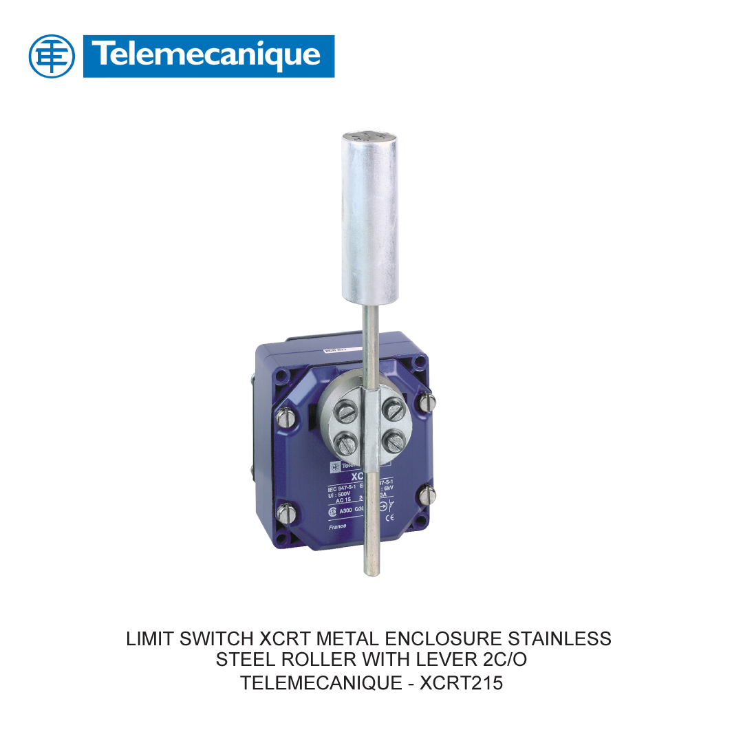 LIMIT SWITCH XCRT METAL ENCLOSURE STAINLESS STEEL ROLLER WITH LEVER 2C/O