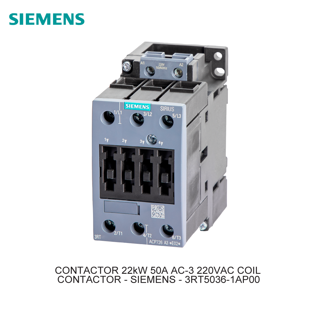 CONTACTOR 22kW 50A AC-3 220VAC COIL