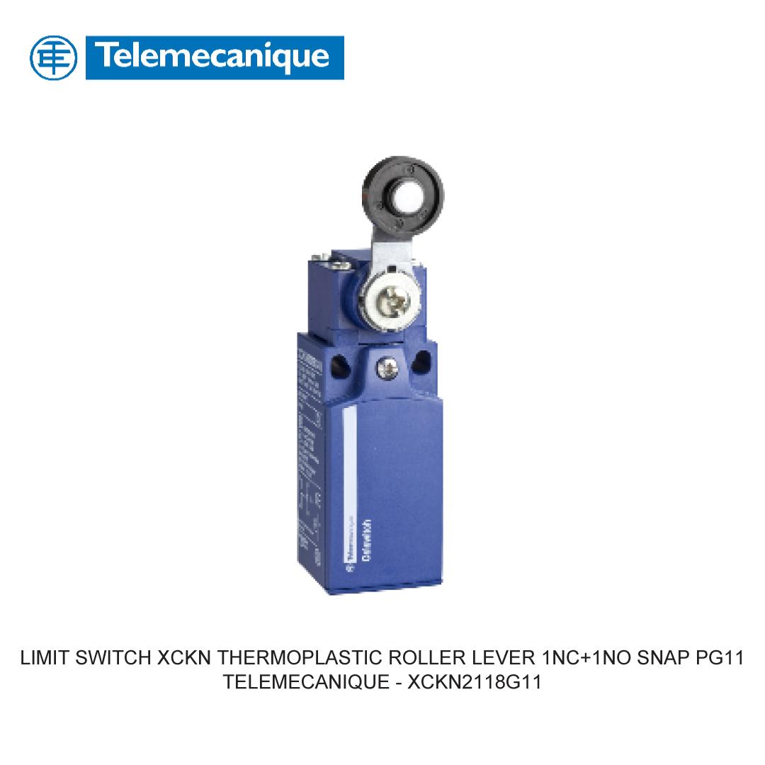 LIMIT SWITCH XCKN THERMOPLASTIC ROLLER LEVER 1NC+1NO SNAP PG11