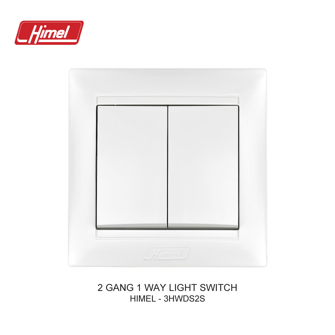 2 GANG 1 WAY LIGHT SWITCH