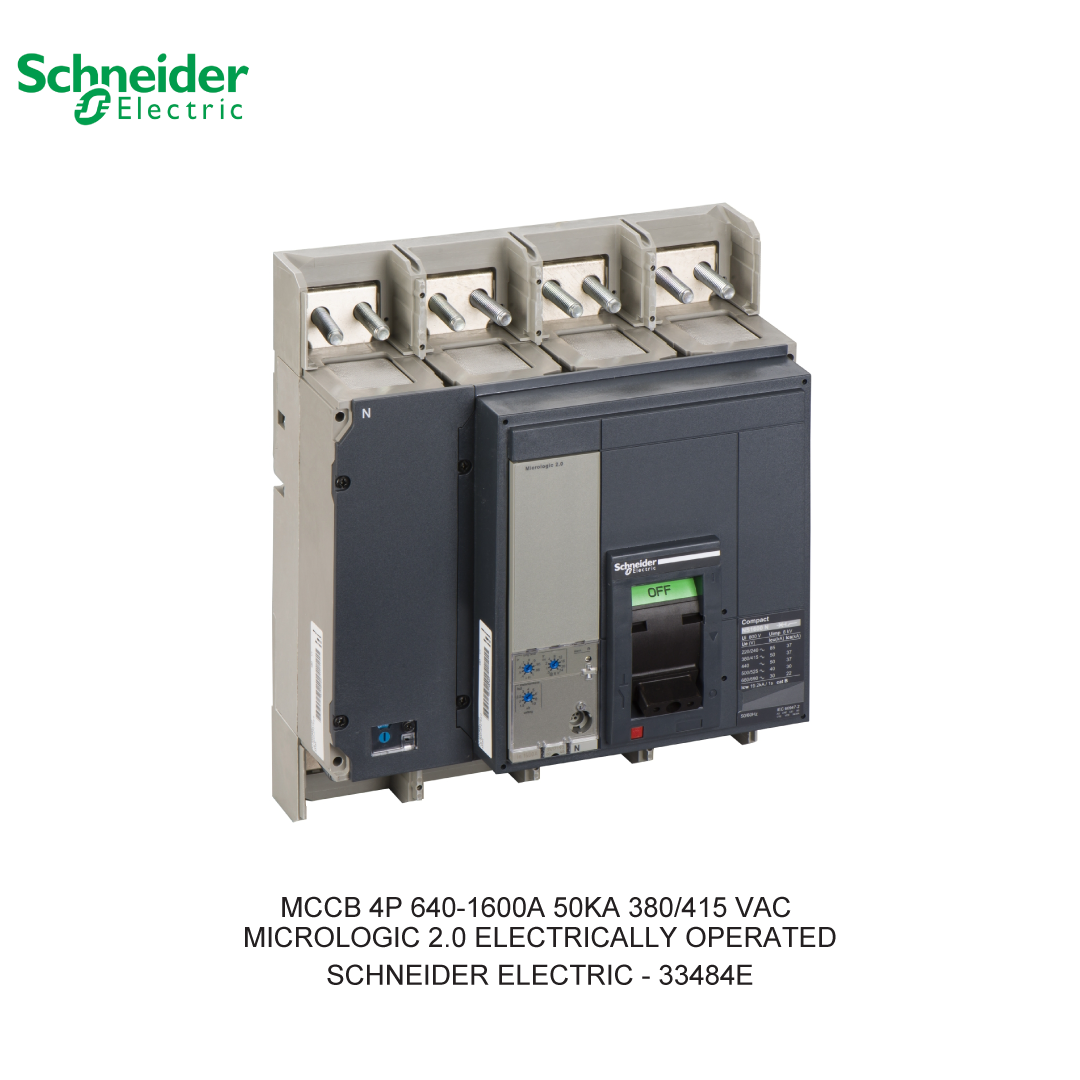 MCCB 4P 640-1600A 50KA 380/415VAC MICROLOGIC 2.0 ELECTRICALLY OPERATED