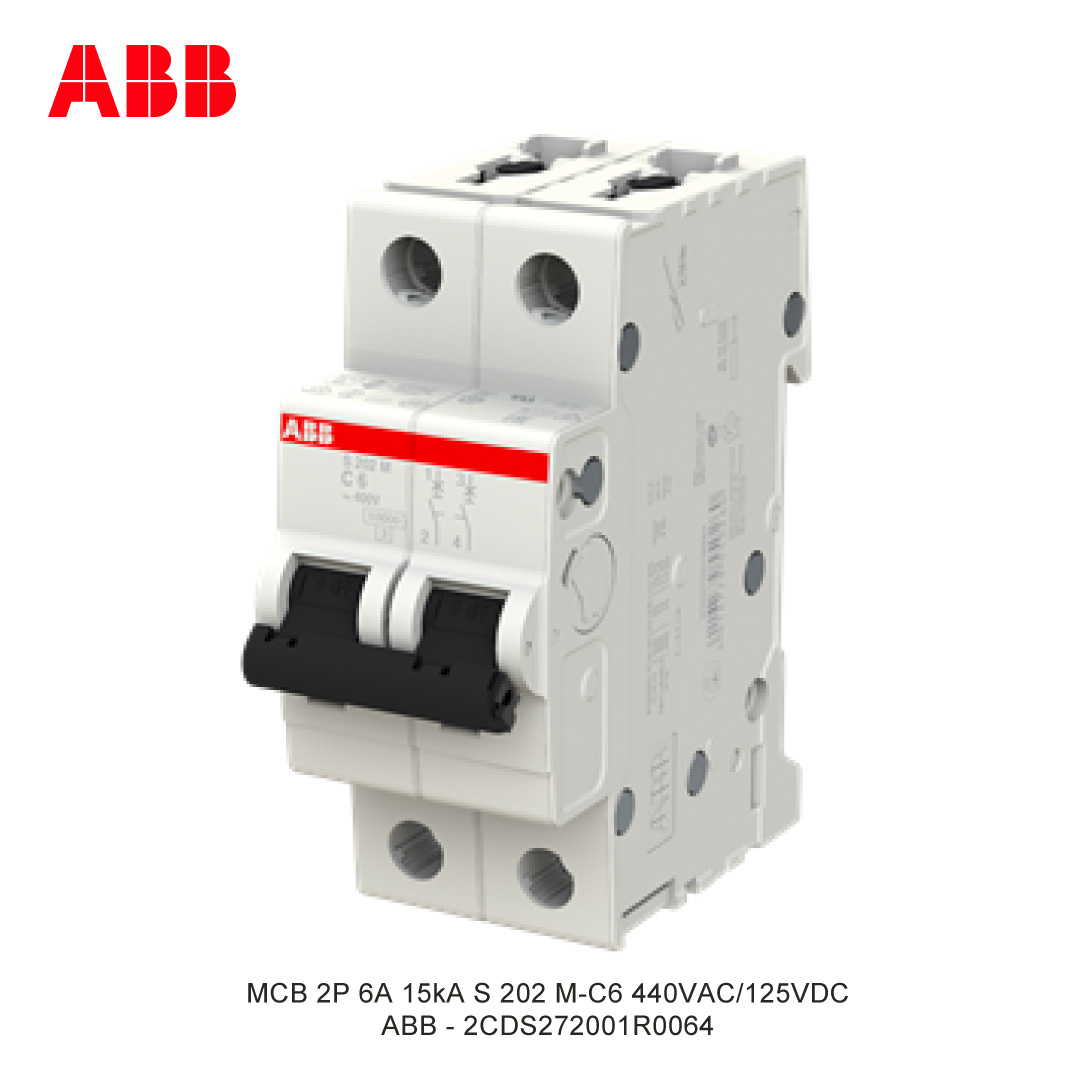 MCB 2P 6A 15kA CURVA C