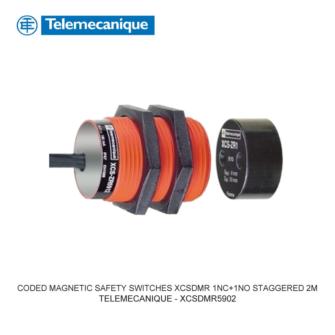 CODED MAGNETIC SAFETY SWITCHES XCSDMR 1NC+1NO STAGGERED 2M