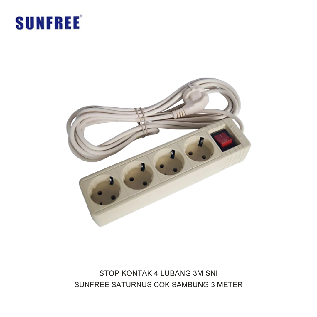 SUNFREE 4 GANG 3M SOCKET SNI