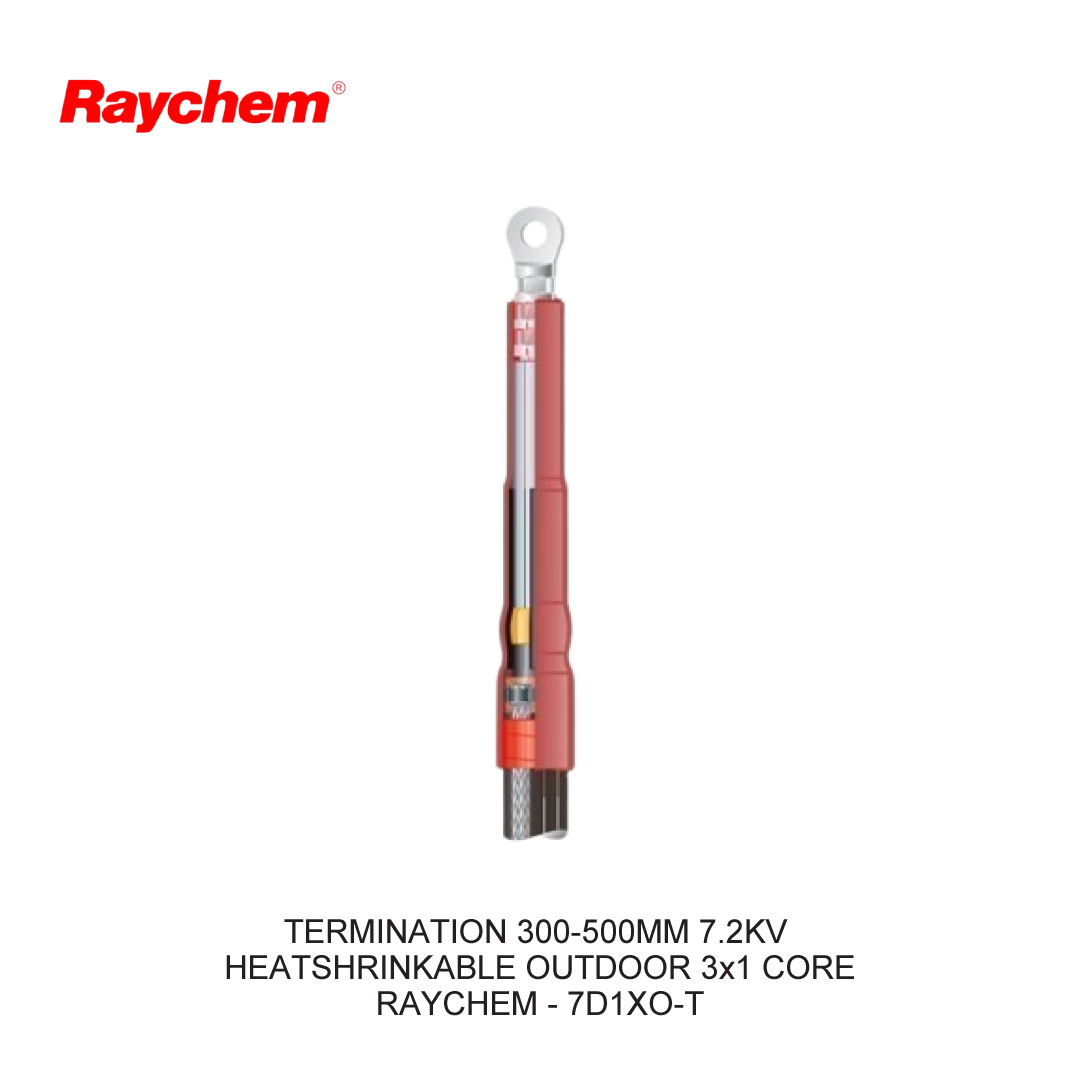 TERMINATION 300-500MM 7.2KV HEATSHRINKABLE OUTDOOR 3x1 CORE