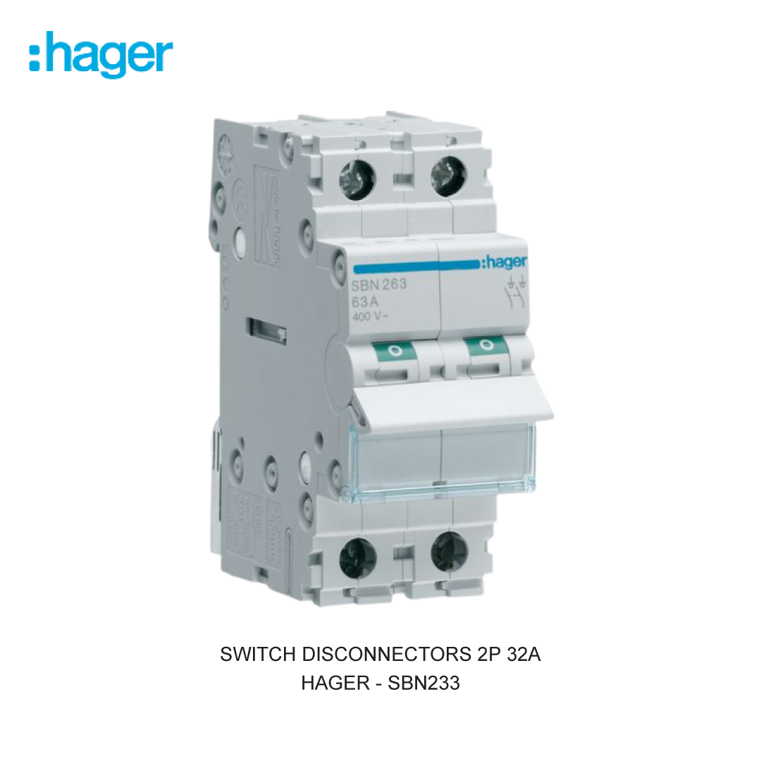 SWITCH DISCONNECTORS 2P 32A