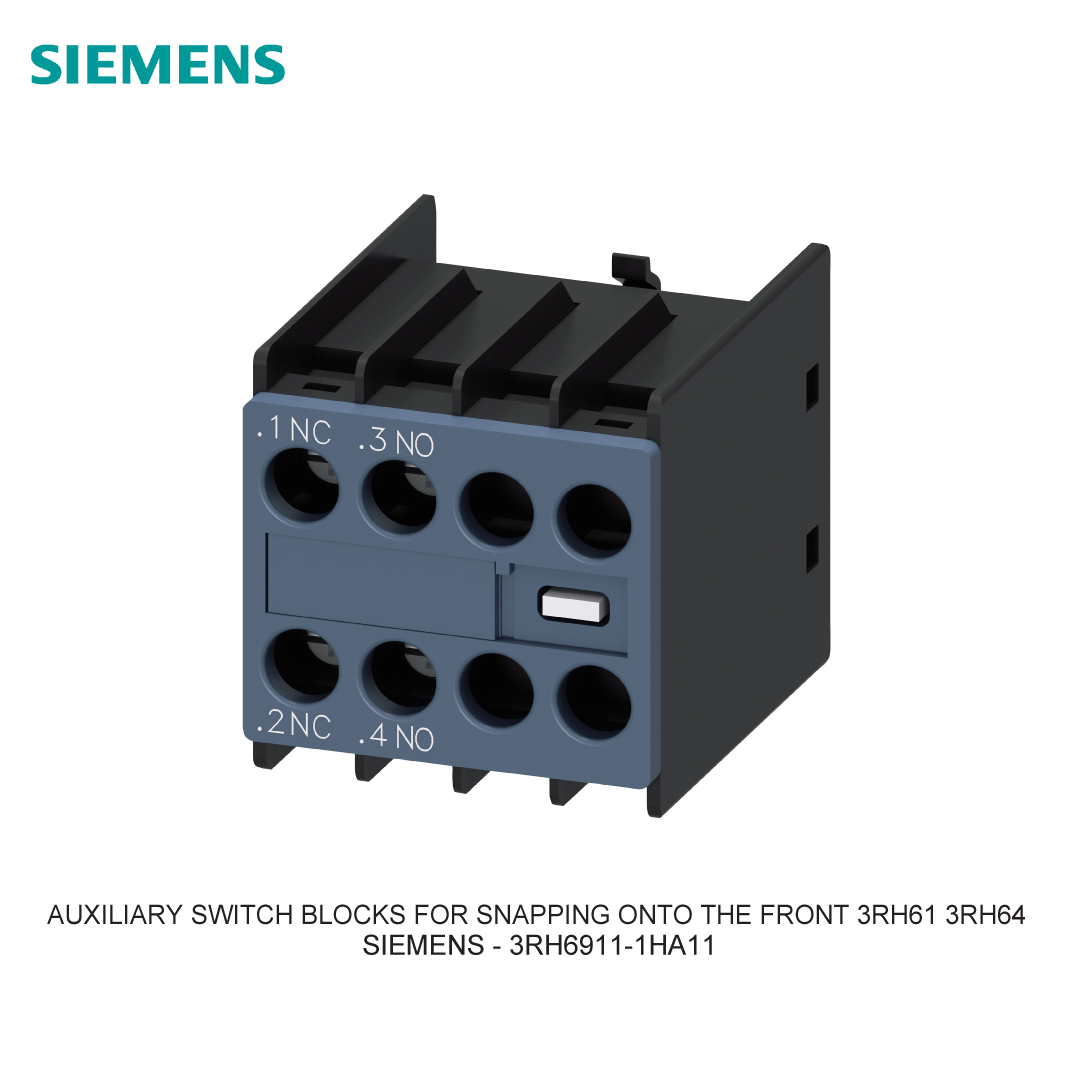AUXILIARY SWITCH BLOCKS FOR SNAPPING ONTO THE FRONT 3RH61 3RH64