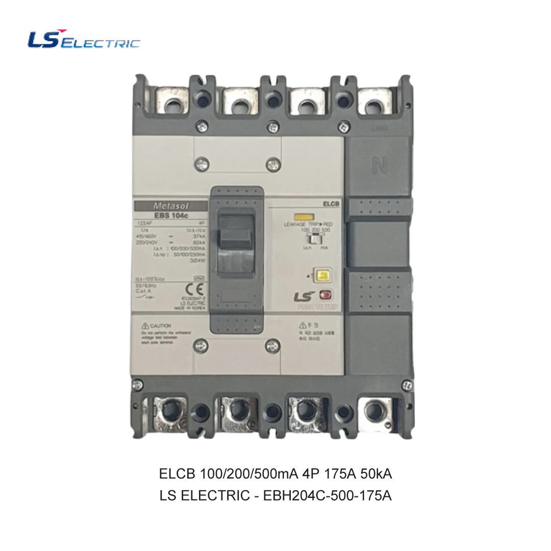 ELCB 100/200/500mA 4P 175A 50kA