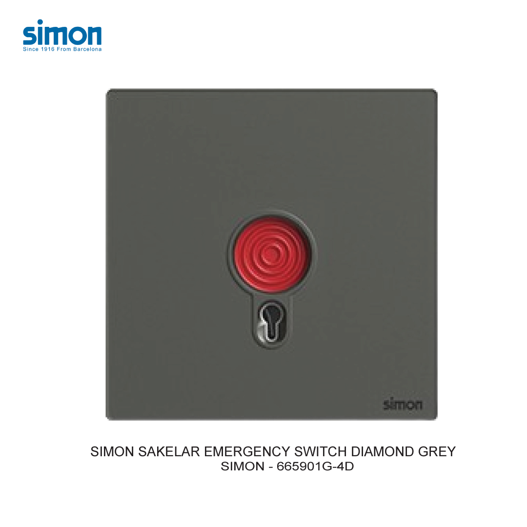 SIMON EMERGENCY SWITCH DIAMOND GREY
