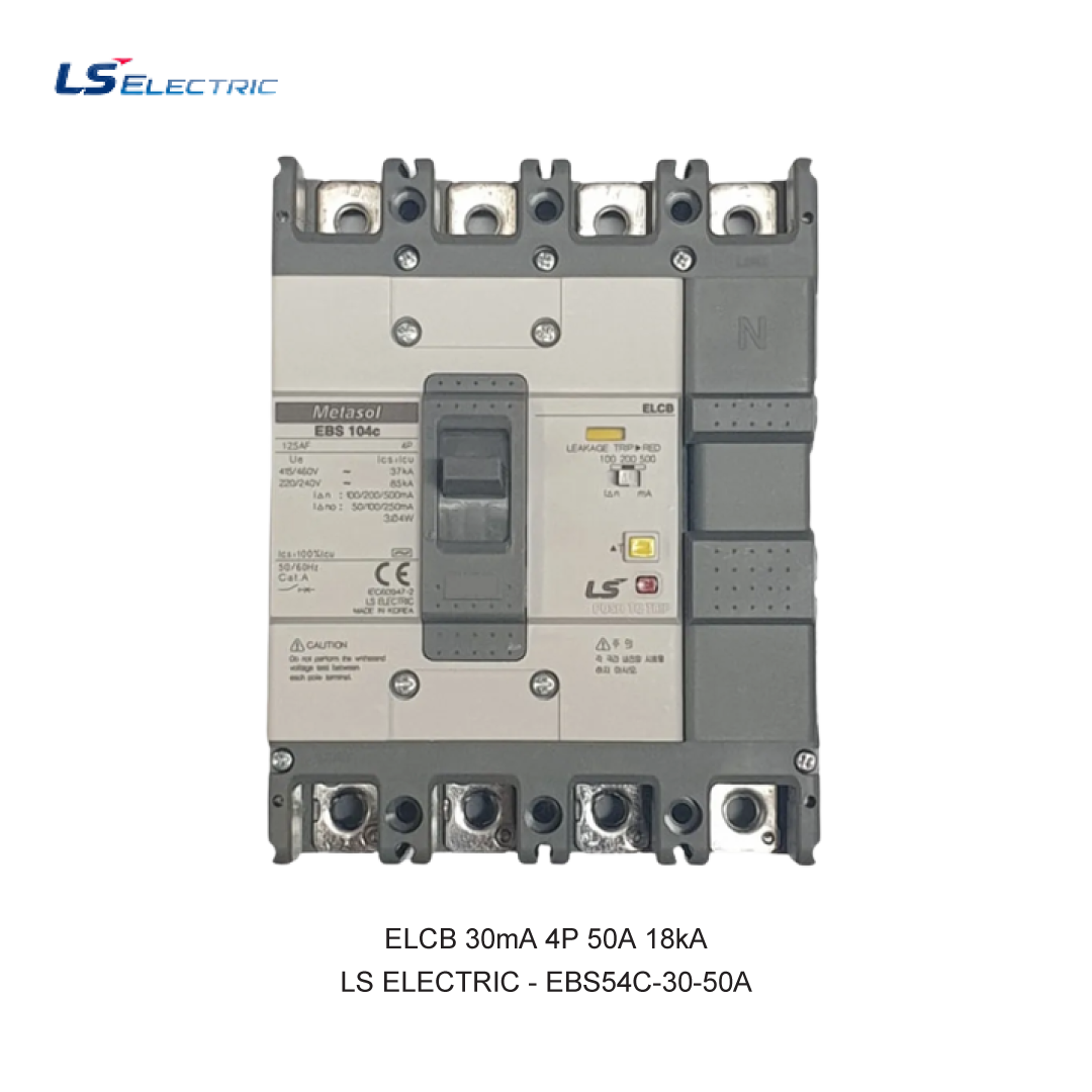 ELCB 30mA 4P 50A 18kA