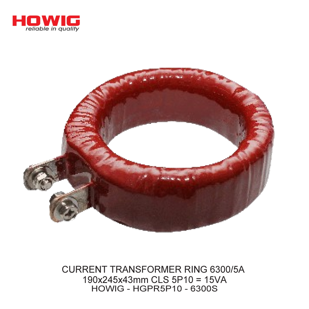 CURRENT TRANSFORMER RING 6300/5A 190x245x43mm CLS 5P10 = 15VA