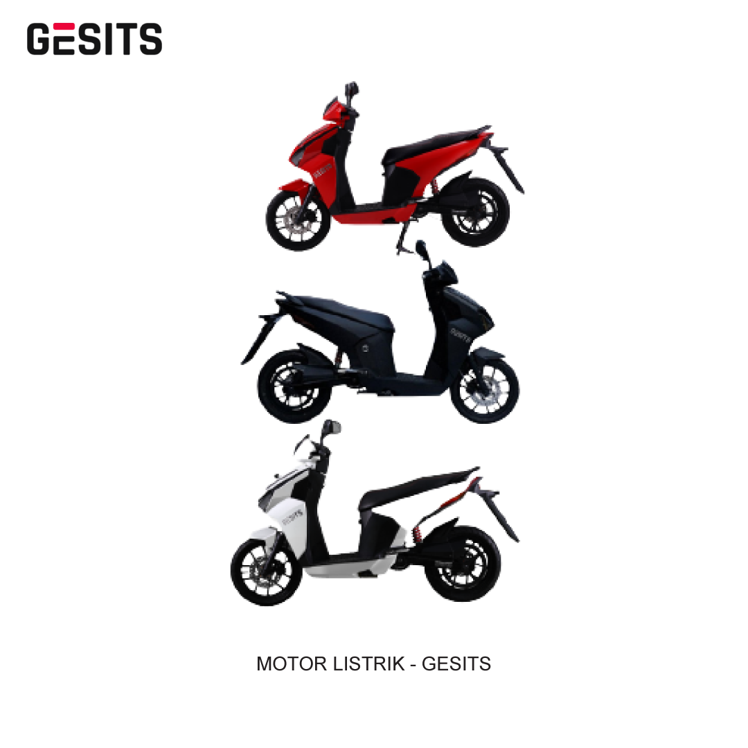 MOTOR LISTRIK GESITS DOUBLE BATTERY -  DI ACEH/ SUMATERA UTARA (HARGA ON THE ROAD)